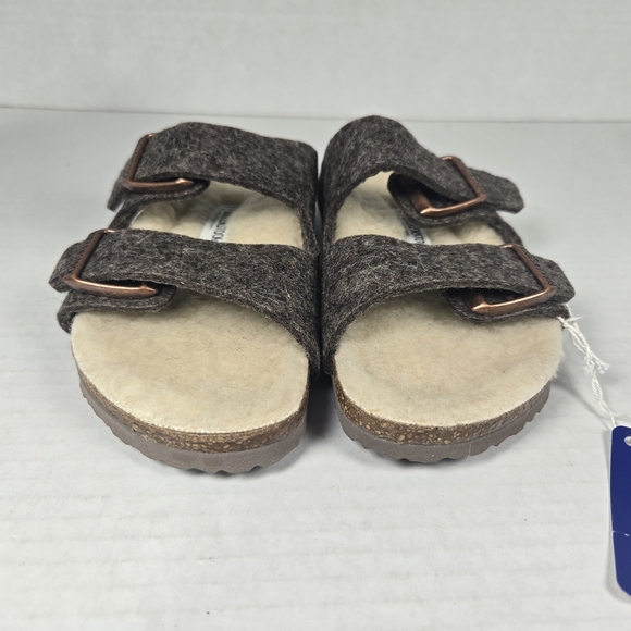 Birkenstock Arizona Cacao Happy Lamb Wool Sandals Size EU30 US C12 little kids - Picture 3 of 9